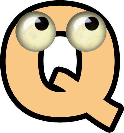 eyeball letter Q