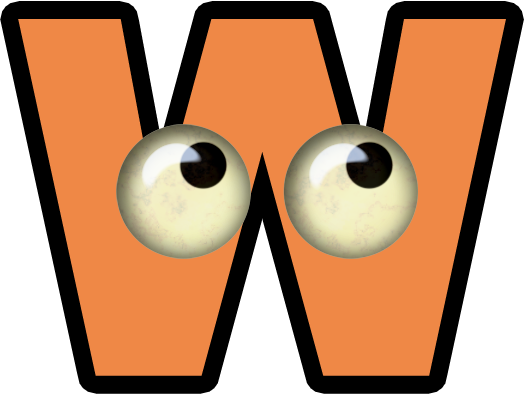 eyeball letter W