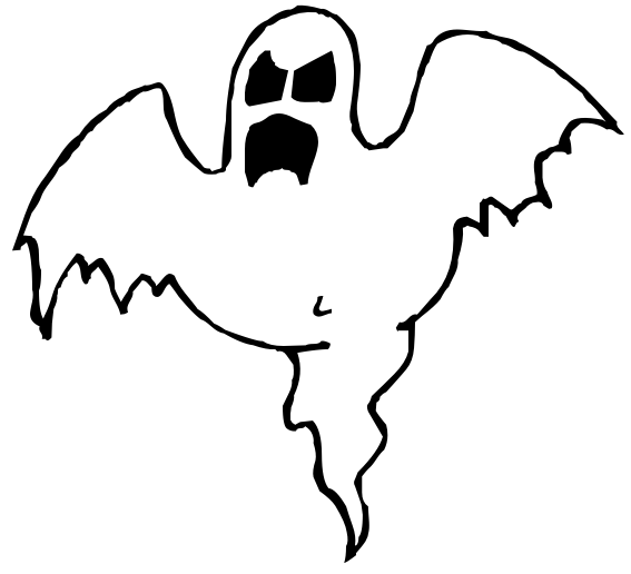 angry ghost BW