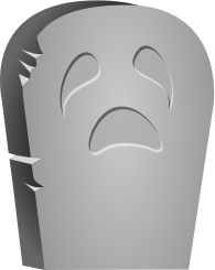 Tombstone sad face
