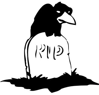 crow on grave
