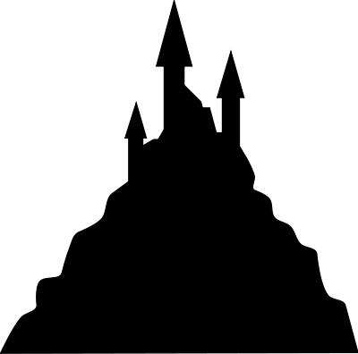 spooky castle silhoette