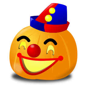 pumpkin carved clown