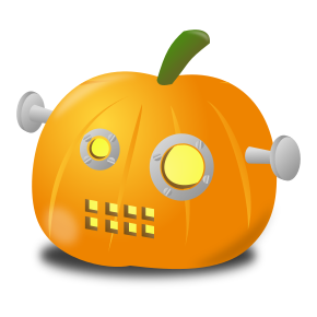 pumpkin carved robot