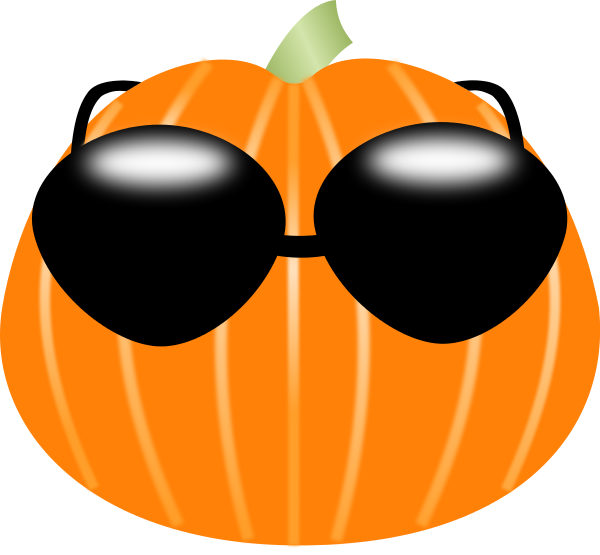 cool pumpkin wearing shades