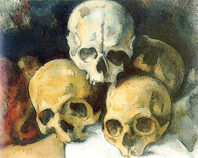 Pyramid of Skulls  Paul Cezanne
