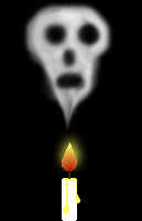 candle skull