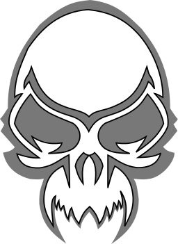 skull evil gray