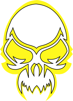 skull evil yellow