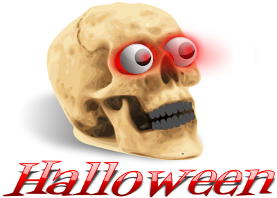 Halloween skull eyeballs