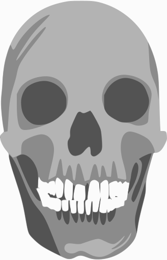 skull bright teeth