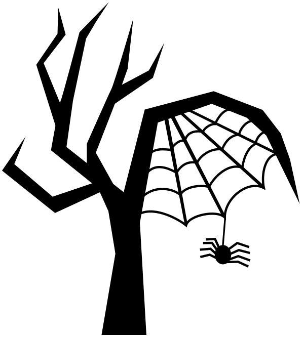 spooky tree w spider