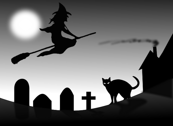 halloween witch scene