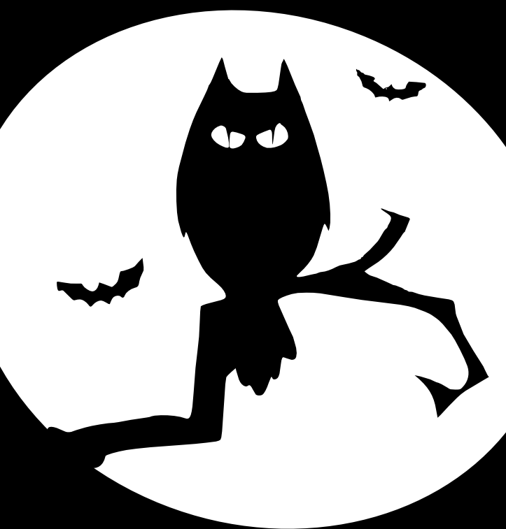 owl Halloween scene
