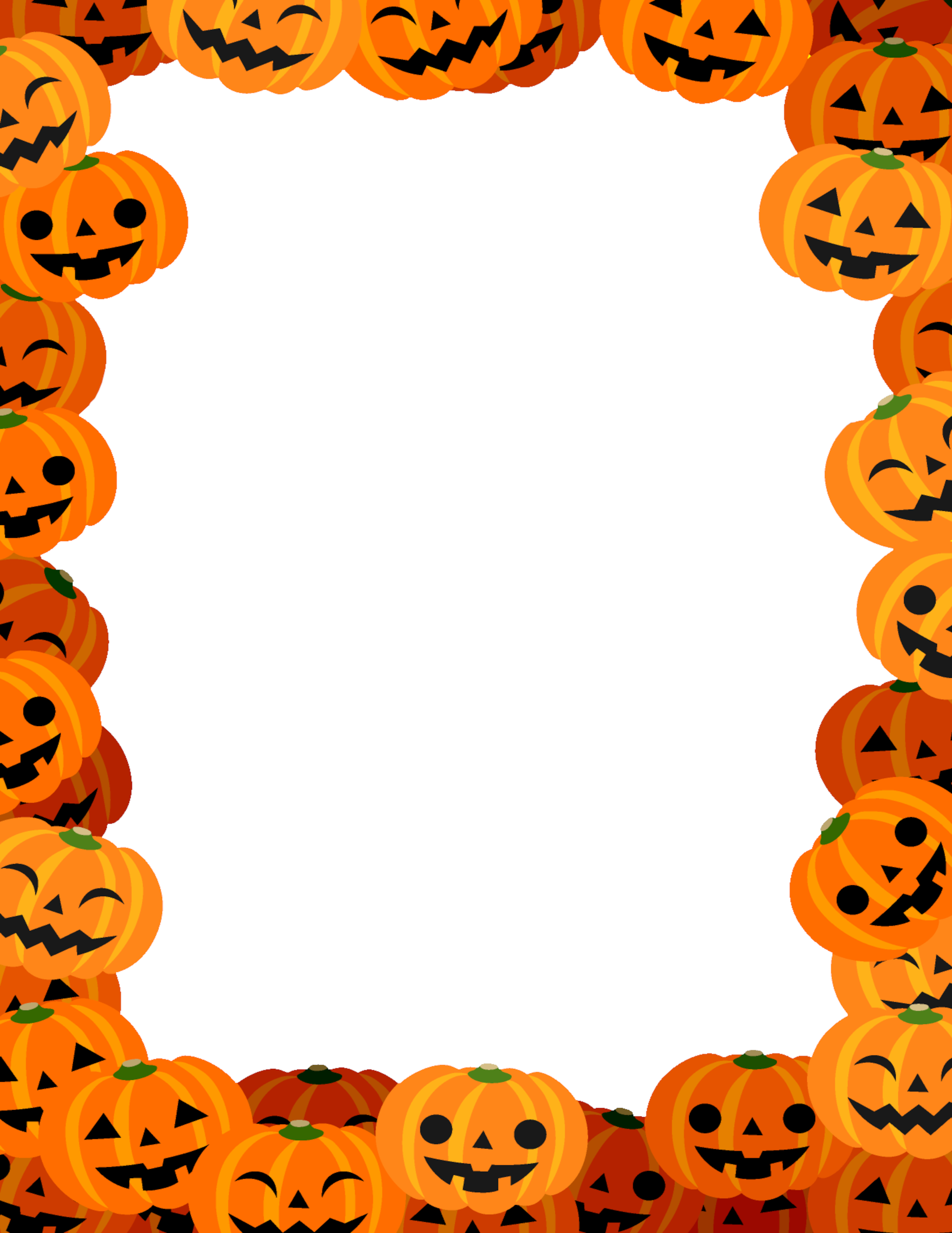 Halloween pumpkin border 2