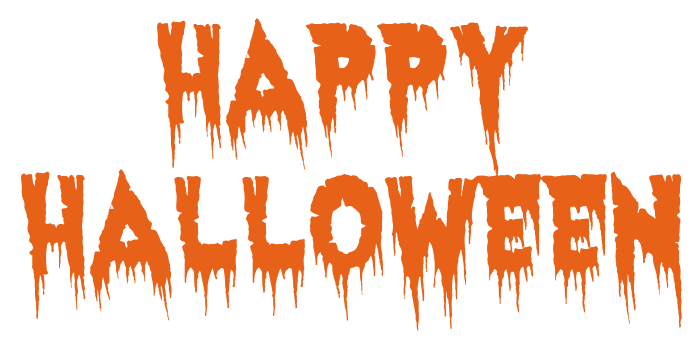 happy halloween haunted orange