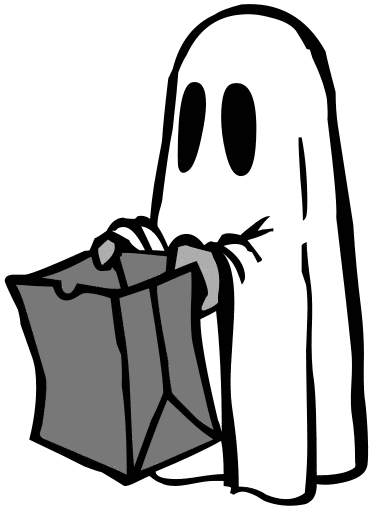 ghost with bag