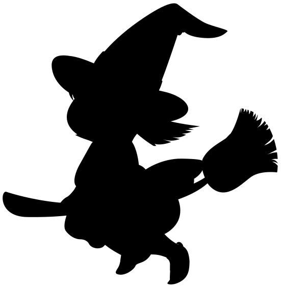 chubby girl witch silhouette