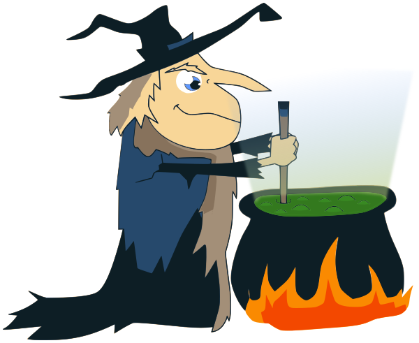 witch cauldron bubbling