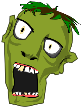 zombie head green