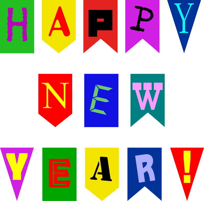 Happy New Year pennants