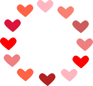 circle of love heart valentine