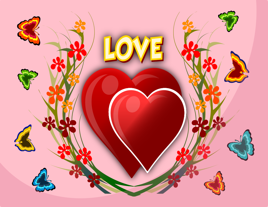 hearts love card