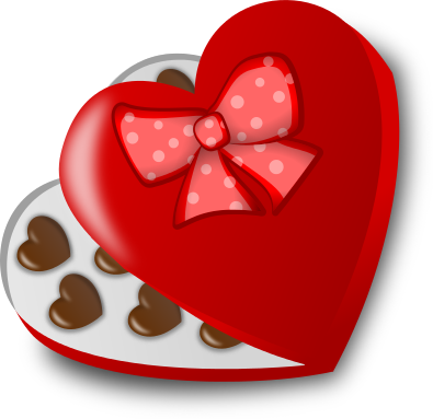 chocolates box heart