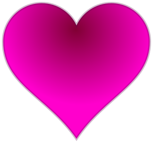 heart gloss purple