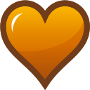 heart icon orange 128