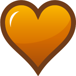 heart icon orange 256
