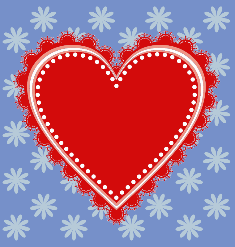 decorative heart floral background