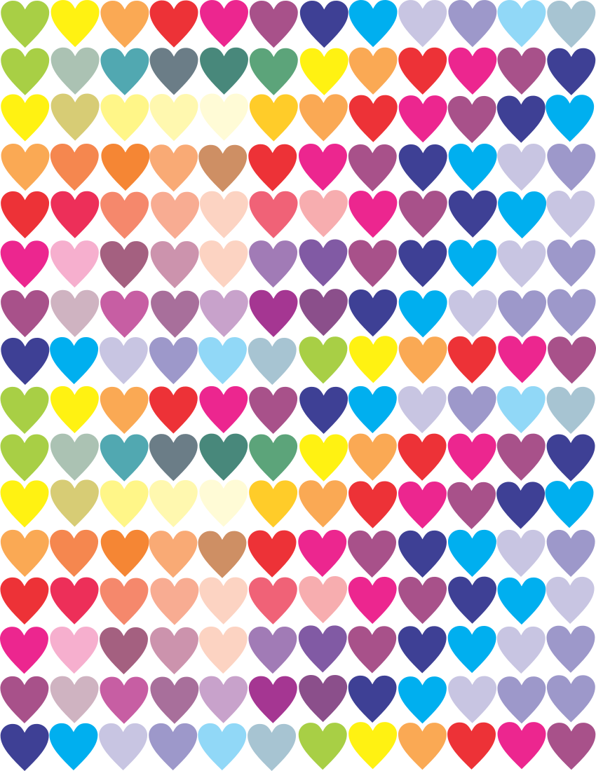 wall of hearts