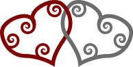 red silver Maori hearts interlinked