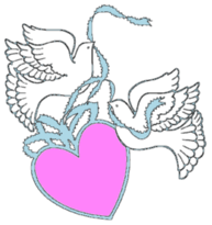 Pink Heart Dove