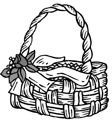 basket with flower
