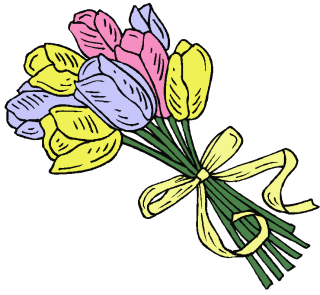 tulips w ribbon