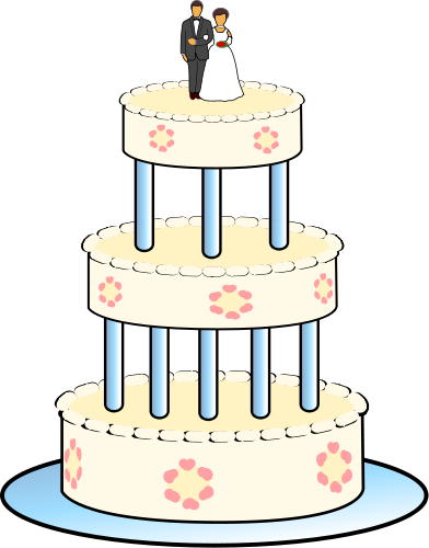 layered wedding cake