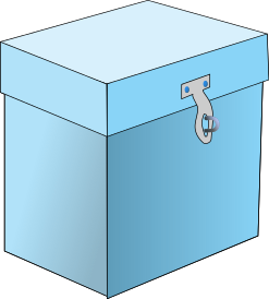 locking document box blue