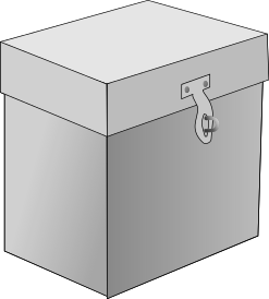 locking document box gray