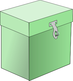 locking document box green