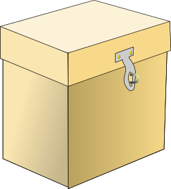 locking document box tan