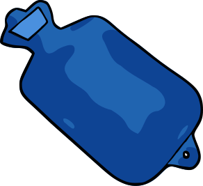 hot water bottle blue