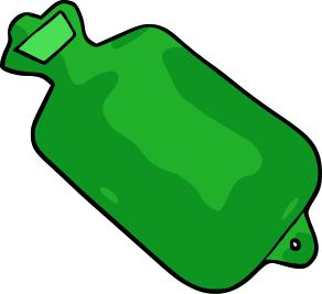 hot water bottle green