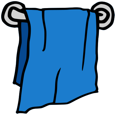 bathroom towel blue