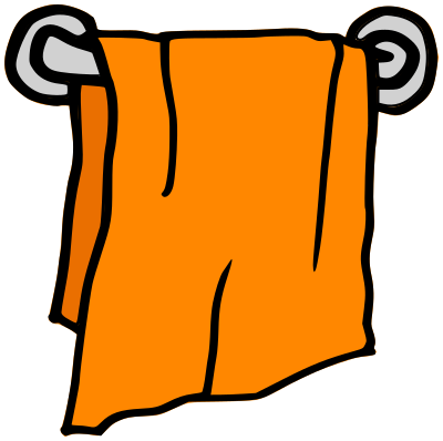 bathroom towel orange