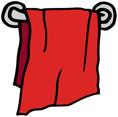 bathroom towel red