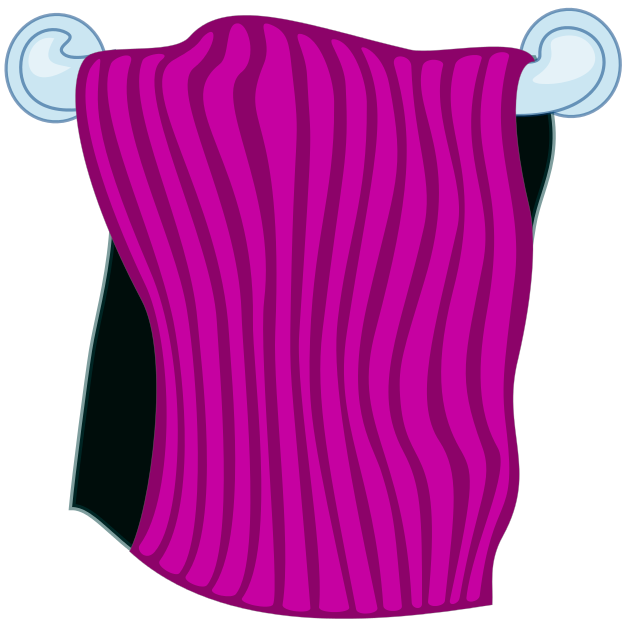 towel on rack pink