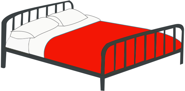 double Bed red