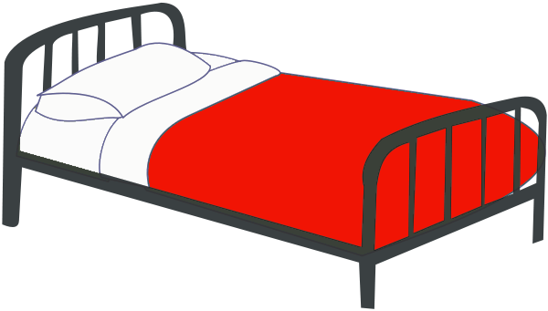 single Bed red